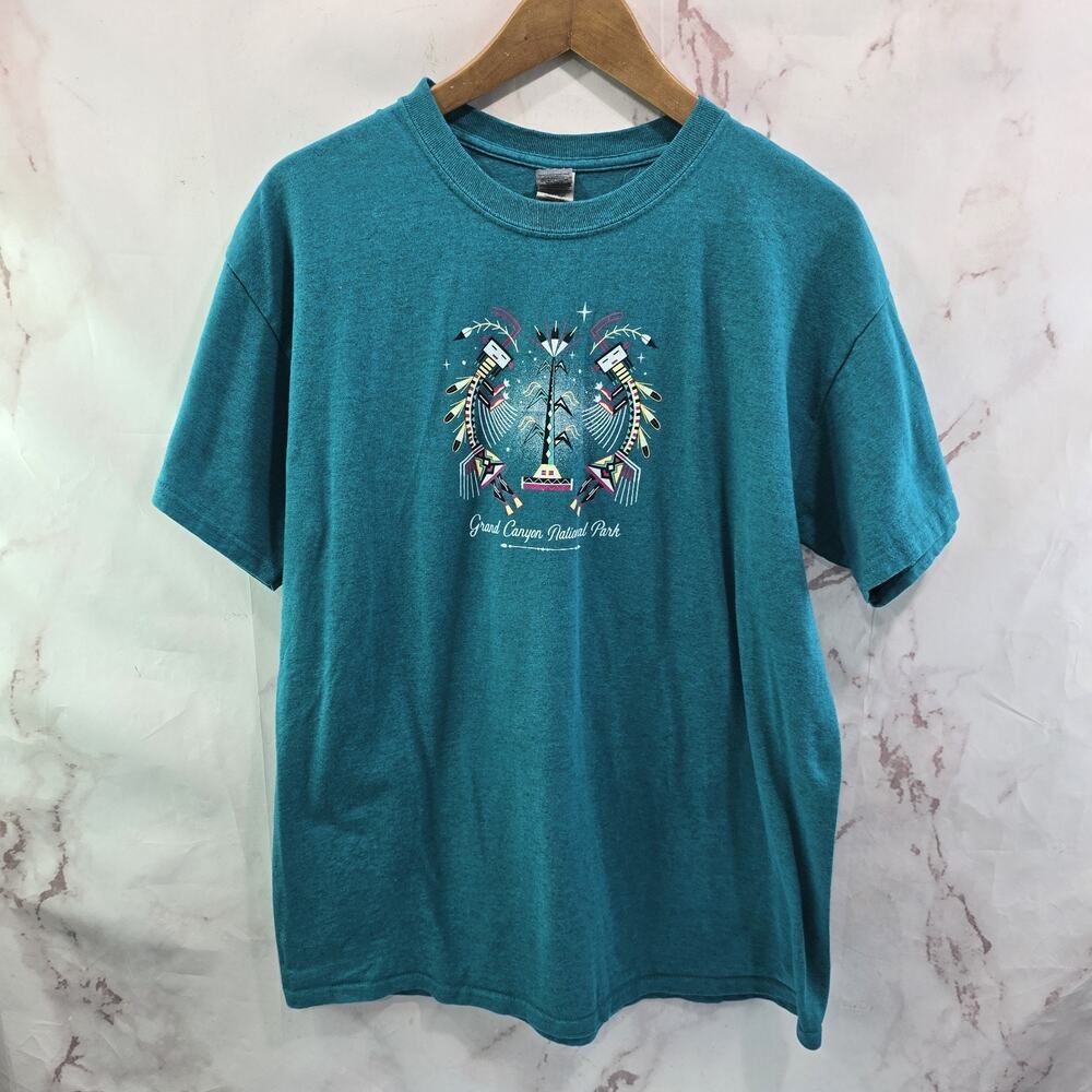 Grand Canyon National Park T Shirt Womens Large Green Y2K Vintage Native